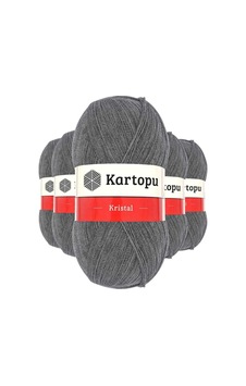 5 Adet Kristal Çift Katlı El Örgü Lif İpi Orta Gri K1002 - Kartopu Mudanis 5 Adet Kristal Çift Katlı El Örgü Lif İpi Orta Gri K1002 - Kartopu Mudanis