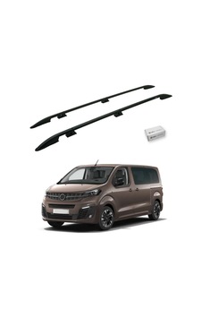 Turtle Opel Zafira Life Mk3 2019-2025 / Orta Şasi Tavan Çıtası Crown Siyah