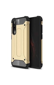 Noktaks - P30 Lite Uyumlu - Kılıf Çift Katman Zırh Tank Crash Military Kapak - Gold Gold Noktaks - P30 Lite Uyumlu - Kılıf Çift Katman Zırh Tank Crash Military Kapak - Gold Gold