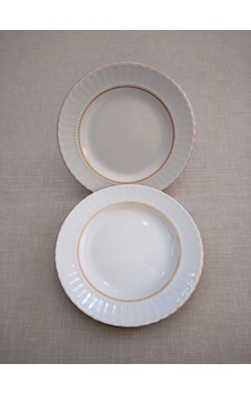 Kütahya Porselen Pasta Tabağı 20 Cm Yaldızlı Gold 12 Adet Kütahya Porselen Pasta Tabağı 20 Cm Yaldızlı Gold 12 Adet