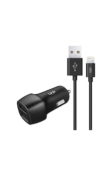 Linktech C492 Araç Şarj Aleti ve Lightning Usb Kablo Set 2.4A 2X Linktech C492 Araç Şarj Aleti ve Lightning Usb Kablo Set 2.4A 2X