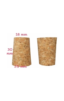 50 Adet Konik Mantar Tıpası Mantar Şişe 30X25X18 50 Adet Konik Mantar Tıpası Mantar Şişe 30X25X18