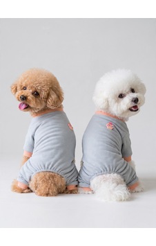 Sweet Cupcake Köpek Tulumu Gri Pötikare Desenli Pembe Ribanalı Penye Köpek Kıyafeti Sweet Cupcake Köpek Tulumu Gri Pötikare Desenli Pembe Ribanalı Penye Köpek Kıyafeti