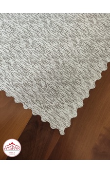Masa Örtüsü 150x170 Cm Keten Desenli Beyaz Masa Örtüsü 150x170 Cm Keten Desenli Beyaz