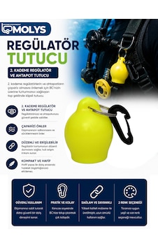 Ahtapot - 2. Kademe Regülatör Tutucu Neon Sarı Ahtapot - 2. Kademe Regülatör Tutucu Neon Sarı