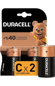Duracell Alkalin C Orta Boy Pil (2'li)