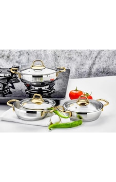 Özlife Ada 6 Parça Omlet Seti Sade Gold Özlife Ada 6 Parça Omlet Seti Sade Gold
