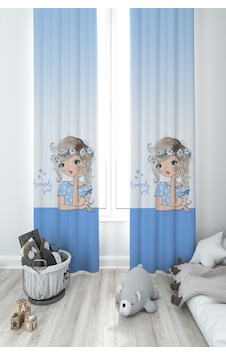 Mekta Home Bebek Ve Çocuk Odası Romantic Girl Desenli Mavi 2 Kanat Fon Perde Mekta Home Bebek Ve Çocuk Odası Romantic Girl Desenli Mavi 2 Kanat Fon Perde