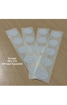 Beyaz Nfc Etiket Ntag215 25mm - 20 Adet - Bisiparisver