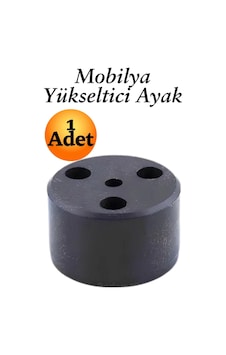 Capsule 3.7 Cm Siyah Mobilya Ayak Yükseltici Baza Ayağı Koltuk Kanepe Altı Puf Ayakları Çap: 6 Cm Siyah Siyah