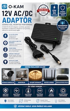 O-kam 12v 1.2a Outdor Kamera Adaptör Siyah - 913356649