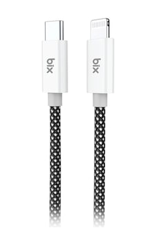 Bix T3cl Type-c To Lightning Apple Uyumlu iPhone 27w Örgülü Hızlı Şarj Ve Data Kablosu 1 Metre Siyah