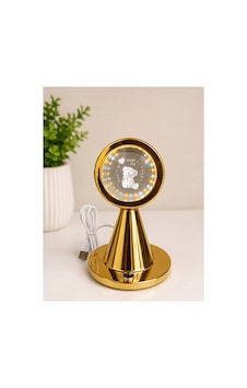 3d Kristal Led Masa Lambası Usb Şarjlı Dekoratif Gece Lambası, Altın Renk Altın Altın 3d Kristal Led Masa Lambası Usb Şarjlı Dekoratif Gece Lambası, Altın Renk Altın Altın