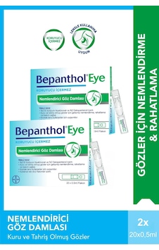 Bepanthol Eye Nemlendirici Göz Damlası Tekli Doz 0.5ml X 20 Flakon X 2 Adet Bepanthol Eye Nemlendirici Göz Damlası Tekli Doz 0.5ml X 20 Flakon X 2 Adet