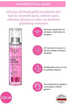 Apis Natural Gül Suyu ve Yaban Gülü Özleri İçeren Mist 150 ML