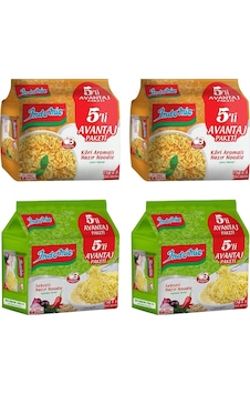 Indomie Köri Aromalı 2'li 5 x 75 G + Sebzeli Hazır Noodle 2'li 5 x 75 G Indomie Köri Aromalı 2'li 5 x 75 G + Sebzeli Hazır Noodle 2'li 5 x 75 G