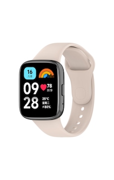 Xiaomi Redmi Watch 3 Active Uyumlu Klasik Uns Kordon Krem