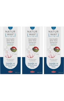 Naturway Klinik Sarımsaklı Bitki Özlü Şampuan 3 x 500 ML Naturway Klinik Sarımsaklı Bitki Özlü Şampuan 3 x 500 ML