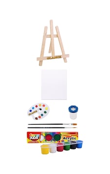 Rich Funny Kids 15 Ml Akrilik 6lı Set 25x35 Mini Şövale Seti