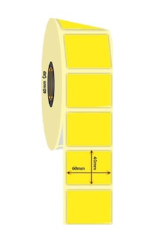 Sarı Termal Etiket 40 Mm X 60 Mm 1000'li Sarım 6'lı Diğer