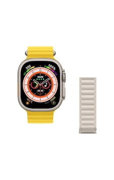 Watch 8 Ultra 49mm Amax Ultra Akıllı Nfc - Gps - Kablosuz Şarj Sarı Kordonunu Seç Watch 8 Ultra 49mm Amax Ultra Akıllı Nfc - Gps - Kablosuz Şarj Sarı Kordonunu Seç