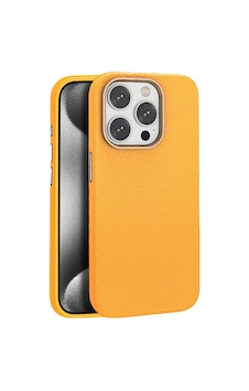 Pıılı Apple Uyumlu iPhone 15 Pro Leather Magsafe Telefon Kılıfı Sarı Sari Pıılı Apple Uyumlu iPhone 15 Pro Leather Magsafe Telefon Kılıfı Sarı Sari