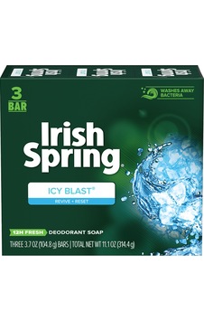 Irish Spring Icy Blast Deodorant Bar Soap 3 x 104.8 G