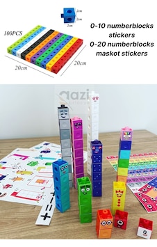 Numberblocks 100 Parça Geçmeli Matematik Küpleri - Snapcubes / 0-10 Stickers Ve 0-20 Maskot Stickers Numberblocks 100 Parça Geçmeli Matematik Küpleri - Snapcubes / 0-10 Stickers Ve 0-20 Maskot Stickers