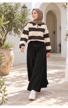 Unika Boutique Kadın Beli Lastikli Dökümlü Geniş Paça Palazzo Modal Pantolon Çok Renkli Unika Boutique Kadın Beli Lastikli Dökümlü Geniş Paça Palazzo Modal Pantolon Çok Renkli