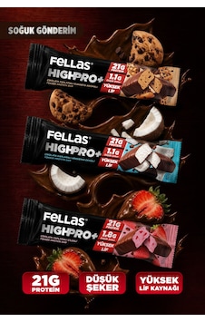 Fellas Çikolata Kaplı Highpro Protein Bar 50gr Deneme Paketi 3'lü