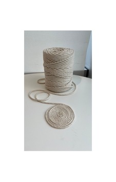 Ekru Pamuk Makrome 5mm 1 Kg
