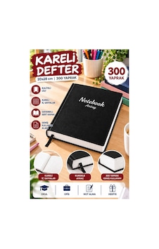 Ciltli Kareli Defter 300 Yaprak 20x28cm 1 Adet Çok Yapraklı Sert Kapaklı Not Hesap Defteri Okul Ofis Büro Siyah Ciltli Kareli Defter 300 Yaprak 20x28cm 1 Adet Çok Yapraklı Sert Kapaklı Not Hesap Defteri Okul Ofis Büro Siyah