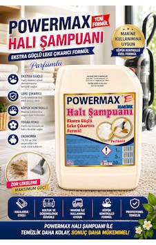 Powermax Makine Tipi Halı Şampuanı 5l Profesyonel Halı Yıkama Ve Temizlik Ürünü Tekli