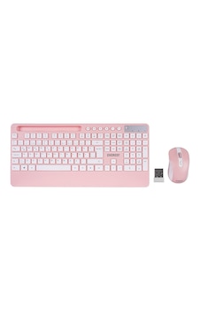 Beyaz - Pembe Kablosuz Klavye - Mouse Seti Tablet - Telefon Standlı Q Kalvye 5691 Diğer Beyaz - Pembe Kablosuz Klavye - Mouse Seti Tablet - Telefon Standlı Q Kalvye 5691 Diğer