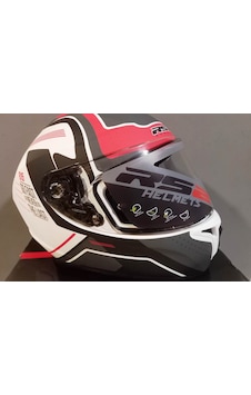 Rs2 320 Dp815 Beyaz Kırmızı Siyah Kapalı Kask Rs2 320 Dp815 Beyaz Kırmızı Siyah Kapalı Kask
