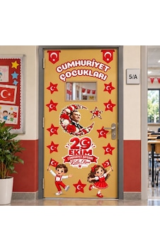 Cumhuriyet Çocukları Hazır Fügür Kesim Sınıf Kapı Süsü Tüm Yaşlar Cumhuriyet Çocukları Hazır Fügür Kesim Sınıf Kapı Süsü Tüm Yaşlar