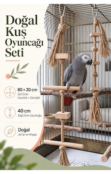 Mivra Pets 2'li Papağan Merdiven Kemirme Oyuncağı Mivra Pets 2'li Papağan Merdiven Kemirme Oyuncağı