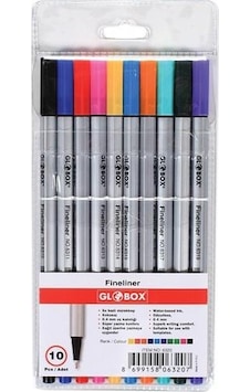 Globox Fineliner Kalem 10 Renk Globox Fineliner Kalem 10 Renk