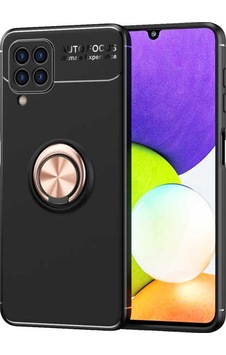 Galaxy A22 4g Kılıf Zore Ravel Silikon Kapak Siyah-Rose Gold Galaxy A22 4g Kılıf Zore Ravel Silikon Kapak Siyah-Rose Gold