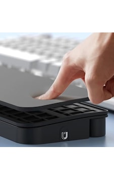 Ergonomik Klavye Bilek Desteği Ve 22-in-1 Temizlik Kiti Gizli Saklama Ve Manyetik Organizer Tasarım, Mekanik Klavye Uyumlu Masaüstü Düzenleyici, Telefon Kulaklık Laptop Temizleme Seti Siyah