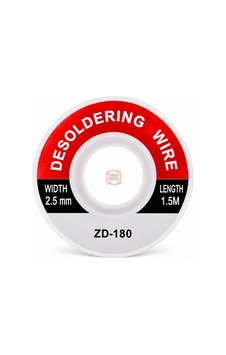 Lehim Temizleme Teli 2.5mm Zd-180 1.5 Metre Lehim Sökme Wick Teli