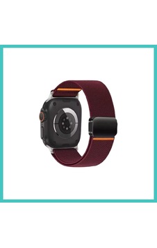 Ny Joy Watch Ultra 49mm Nylon Manyetik Kordon - Bordo Nyjoybz Ny Joy Watch Ultra 49mm Nylon Manyetik Kordon - Bordo Nyjoybz