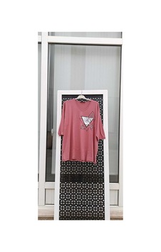 Çınar Boutique Büyük Beden Kapri Kol Tişört Gül Kurusu Gül Kurusu Çınar Boutique Büyük Beden Kapri Kol Tişört Gül Kurusu Gül Kurusu