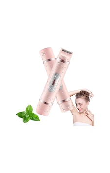 Qosigote Tam Sütlü Kadın Tıraş Makinesi, Konforlu Elektrikli 2'si 1 Arada Kadın Tıraş Makinesi, Çift Kafalı Kadın Tıraş Makinesi, Yüksek Verimli Ve Hassas, Kablosuz Usb Islak/kuru Epilatör Pembe