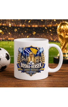 Bk Gift Bosna-hersek Taraftar Temalı Dünya Futbol Kupası Tasarımlı Beyaz Kupa Bardak-4 Bk Gift Bosna-hersek Taraftar Temalı Dünya Futbol Kupası Tasarımlı Beyaz Kupa Bardak-4