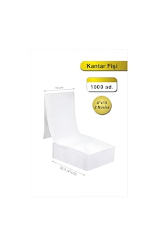 4x19 Kantar Fişi 2 Nüsha 1000 Adet , Beyaz Otokopili Sürekli Form 4''x19 Cm 4x19 Kantar Fişi 2 Nüsha 1000 Adet , Beyaz Otokopili Sürekli Form 4''x19 Cm
