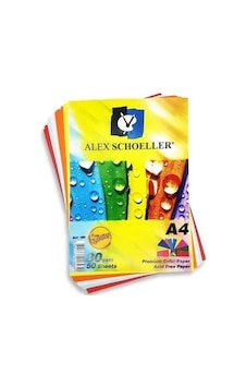 Alex Schoeller A4 Renkli Fotokopi Kağıdı 5 Renk 50'Li Alex Schoeller A4 Renkli Fotokopi Kağıdı 5 Renk 50'Li