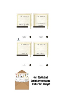 Tolstoy 4 Kitaplık Roman Seti + Okuma Sticker'ları Tolstoy 4 Kitaplık Roman Seti + Okuma Sticker'ları
