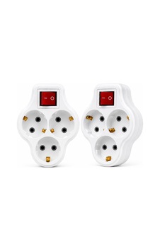 3 Lü Priz Çoklayıcı 2 Adet Set Anahtarlı Kablosuz Duvar Tipi Priz Çoğaltıcı 0 3 Lü Priz Çoklayıcı 2 Adet Set Anahtarlı Kablosuz Duvar Tipi Priz Çoğaltıcı 0