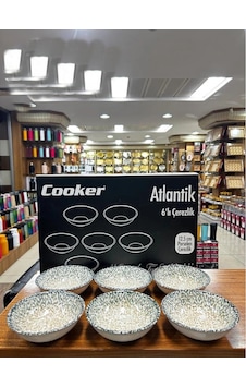 Cooker Porselen 12.5cm Atlantik Çerezlik Kase 6'lı Çok Renkli Cooker Porselen 12.5cm Atlantik Çerezlik Kase 6'lı Çok Renkli
